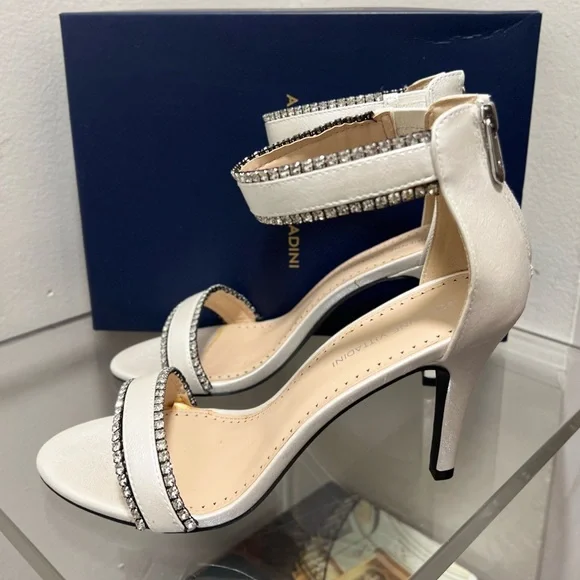 Adrienne Vittadini White Strappy Heels - Picture 3 of 8